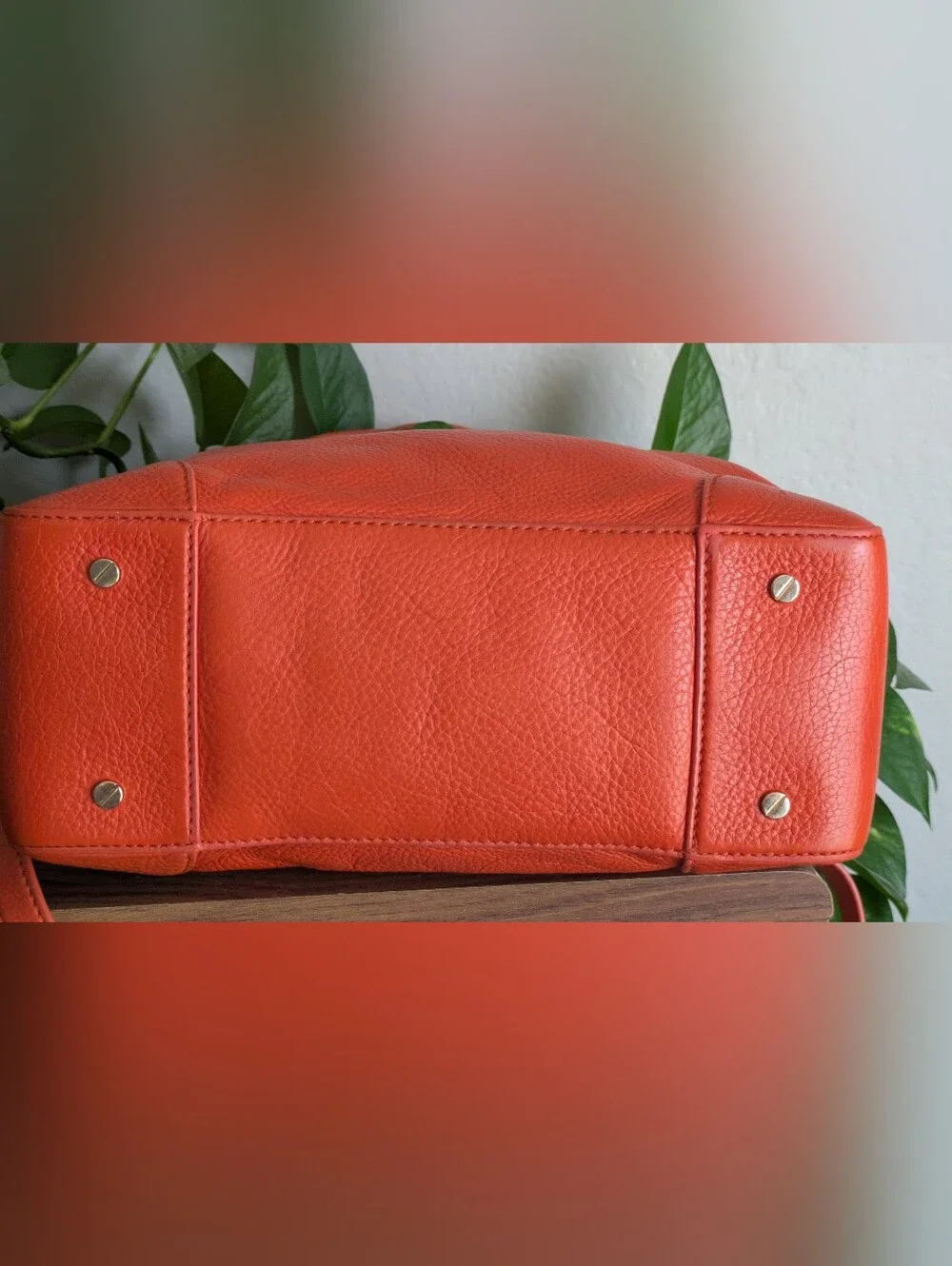 Tory Burch Orange Pebble Leather Crossbody/ Handbag.
